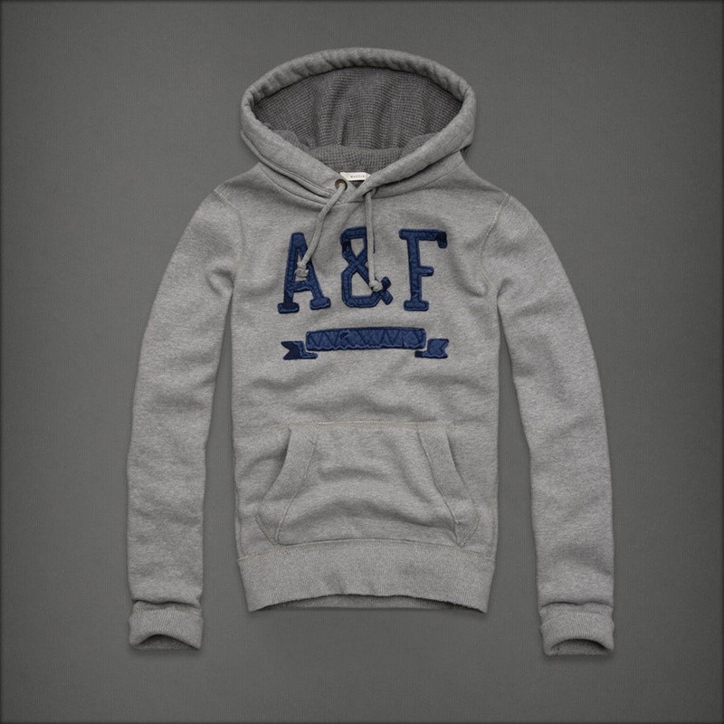 Abercrombie & Fitch Grijze Mannen Hoodies AF-mhod182