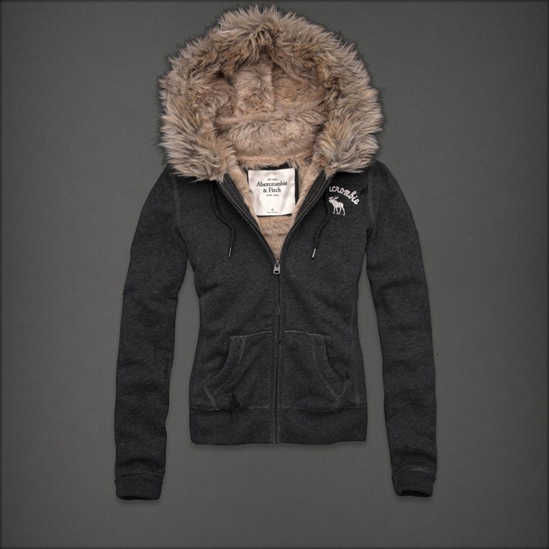 Abercrombie & Fitch Donker Grijs Vrouwen Hoodie AF-whod013