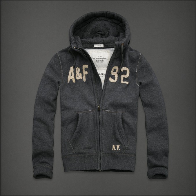 Abercrombie & Fitch Grijze Mannen Hoodies AF-mhod140