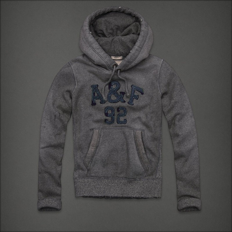 Abercrombie & Fitch Grijze Mannen Hoodies AF-mhod130