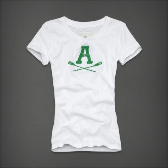 Abercrombie & Fitch Vrouwen Tee White Wtee33