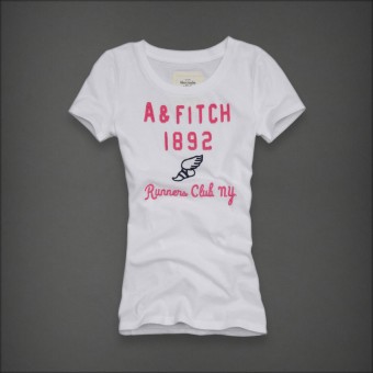 Abercrombie & Fitch Vrouwen Tee White Wtee29