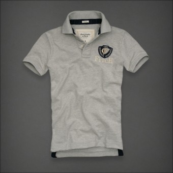 Abercrombie & Fitch Heren Polo Lichtgrijs Mpo74