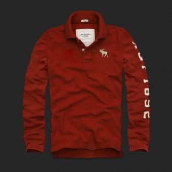 Abercrombie & Fitch Heren Polo Ming Rode AF-mpols009